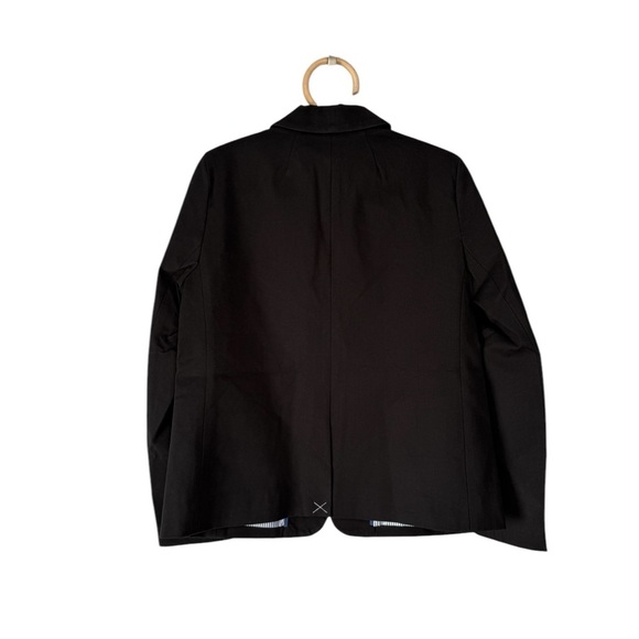 J.Crew Black Cotton‑Blend Two‑Button Blazer BP095 Gold Buttons NWT $198 Career - Picture 6 of 16
